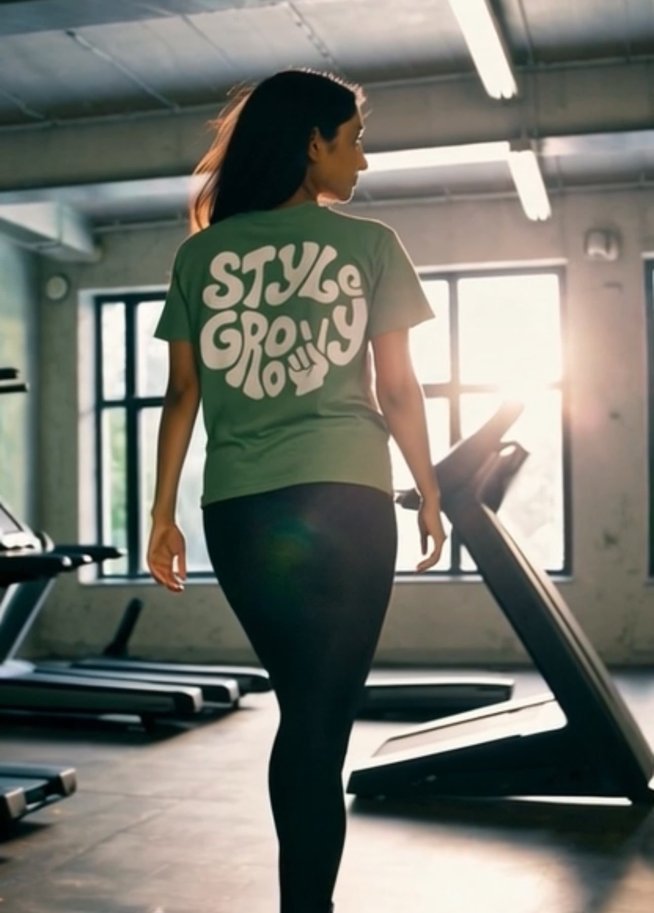OVERSIZED PREMIUM GYM TEE STYLE GROVY FOR GIRLS
