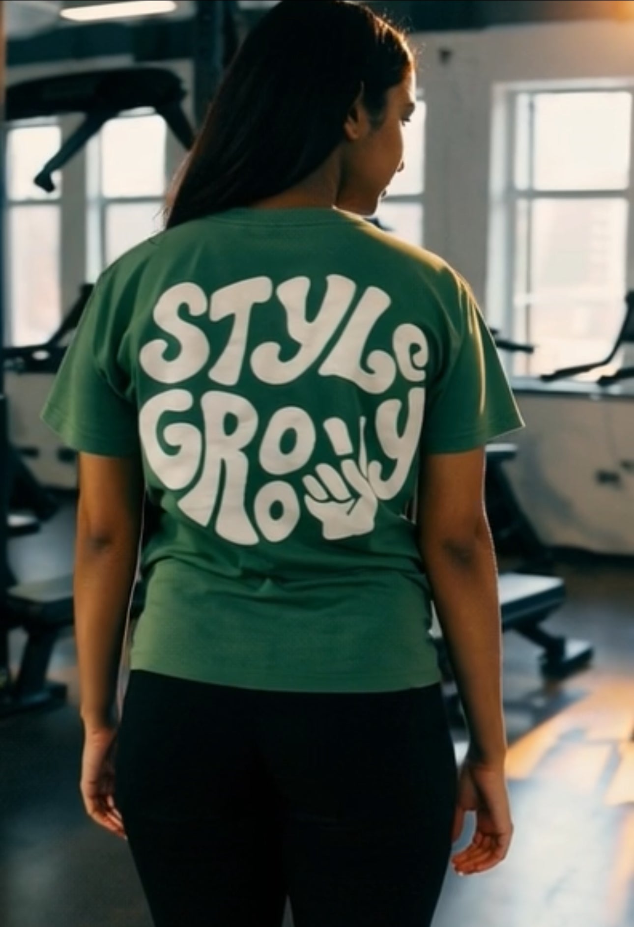 OVERSIZED PREMIUM GYM TEE STYLE GROVY FOR GIRLS