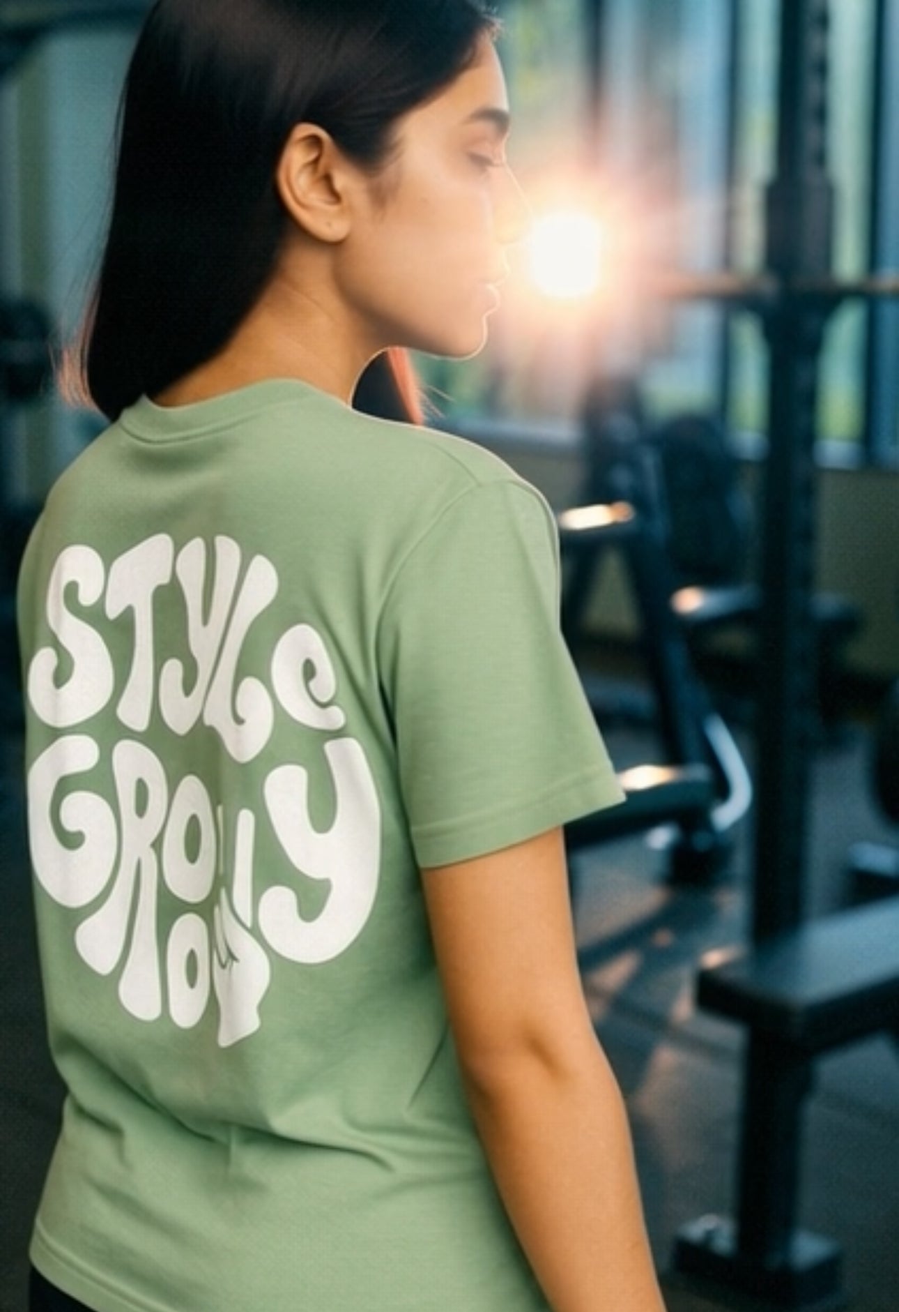 OVERSIZED PREMIUM GYM TEE STYLE GROVY FOR GIRLS