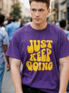 STYLISH JUST KEEP GOING PRINTED TEE FOR BOYS
