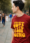 STYLISH JUST KEEP GOING PRINTED TEE FOR BOYS