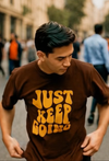 STYLISH JUST KEEP GOING PRINTED TEE FOR BOYS