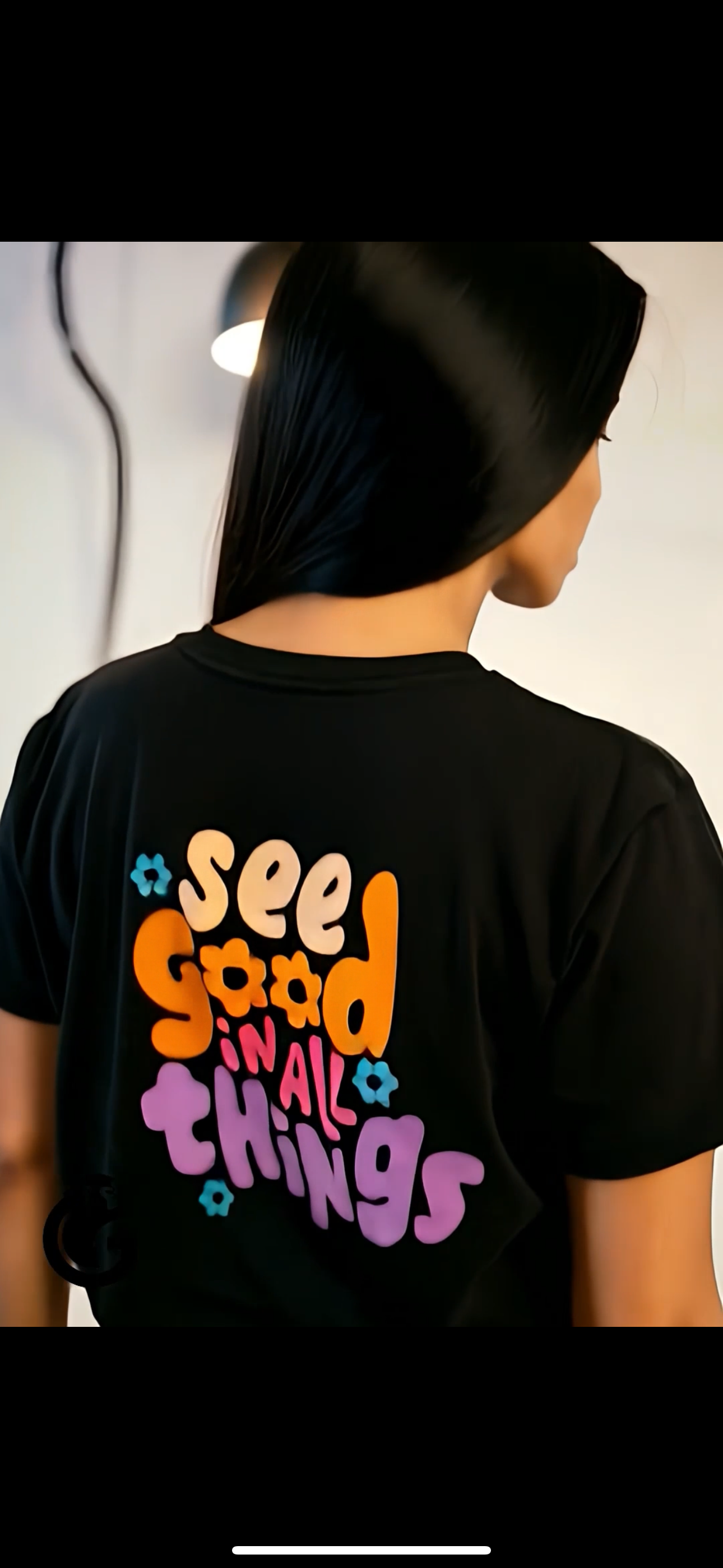 OVERSIZED PREMIUM PRINTED TSHIRT SEE GOOD IN ALL THINGS FOR GIRLS