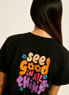 OVERSIZED PREMIUM PRINTED TSHIRT SEE GOOD IN ALL THINGS FOR GIRLS