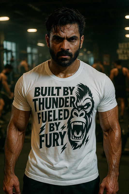 COTTON GORILLA GYM PRINTED TSHIRT